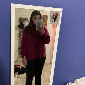 magenta sweater
